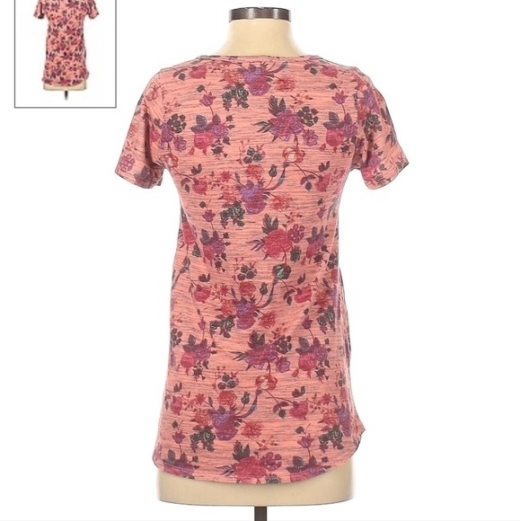 LulaRoe Classic Tee Pink Floral Women's Small S Spring Summer Basic Everydat EUC - Picture 2 of 4